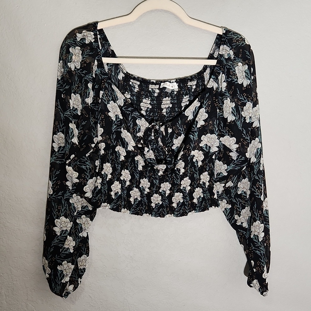 Blush J Crop top Medium Peasant Floral